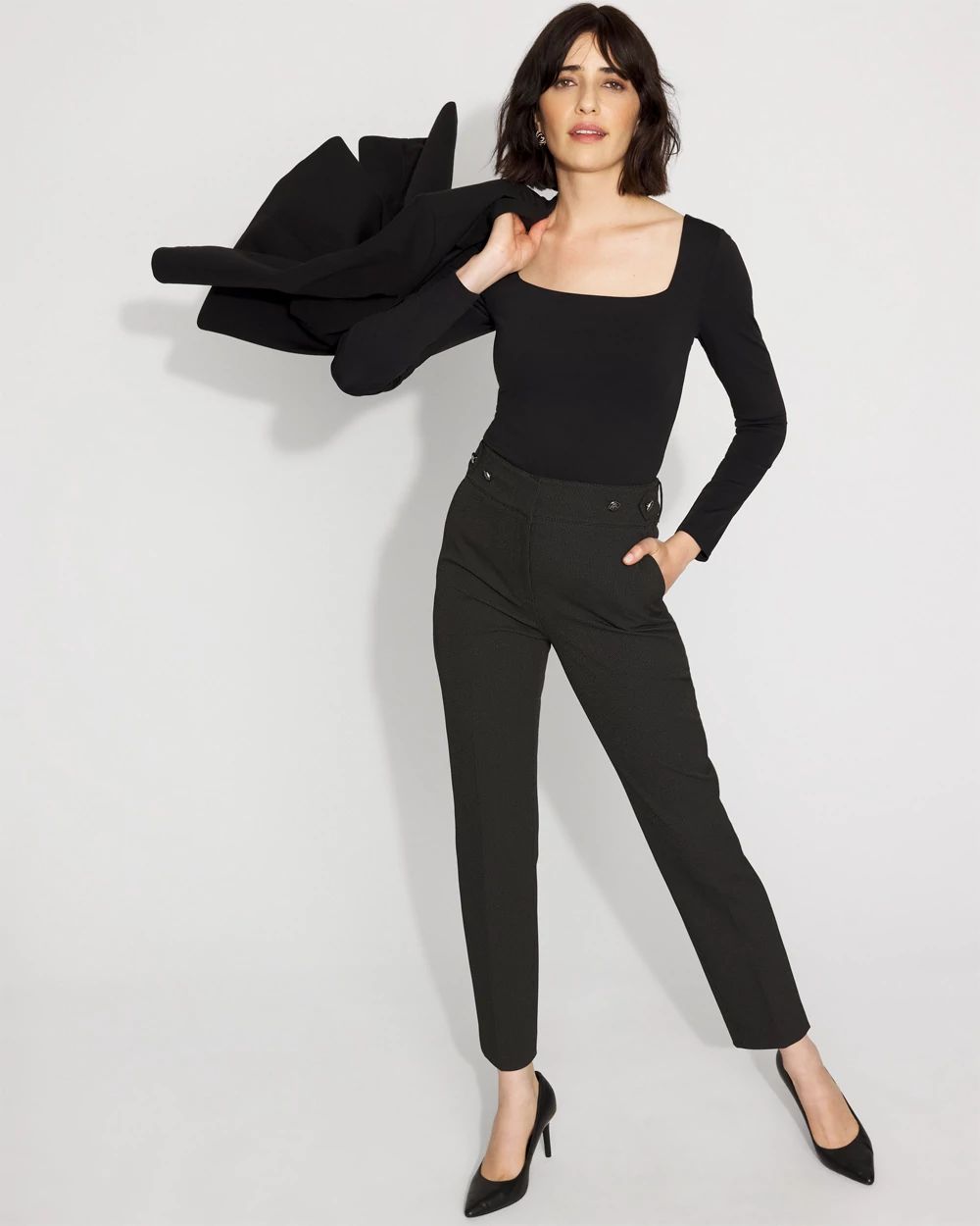 WHBM FORME™ All Ways Stretch Square Neck Long-Sleeve Tee click to view larger image.