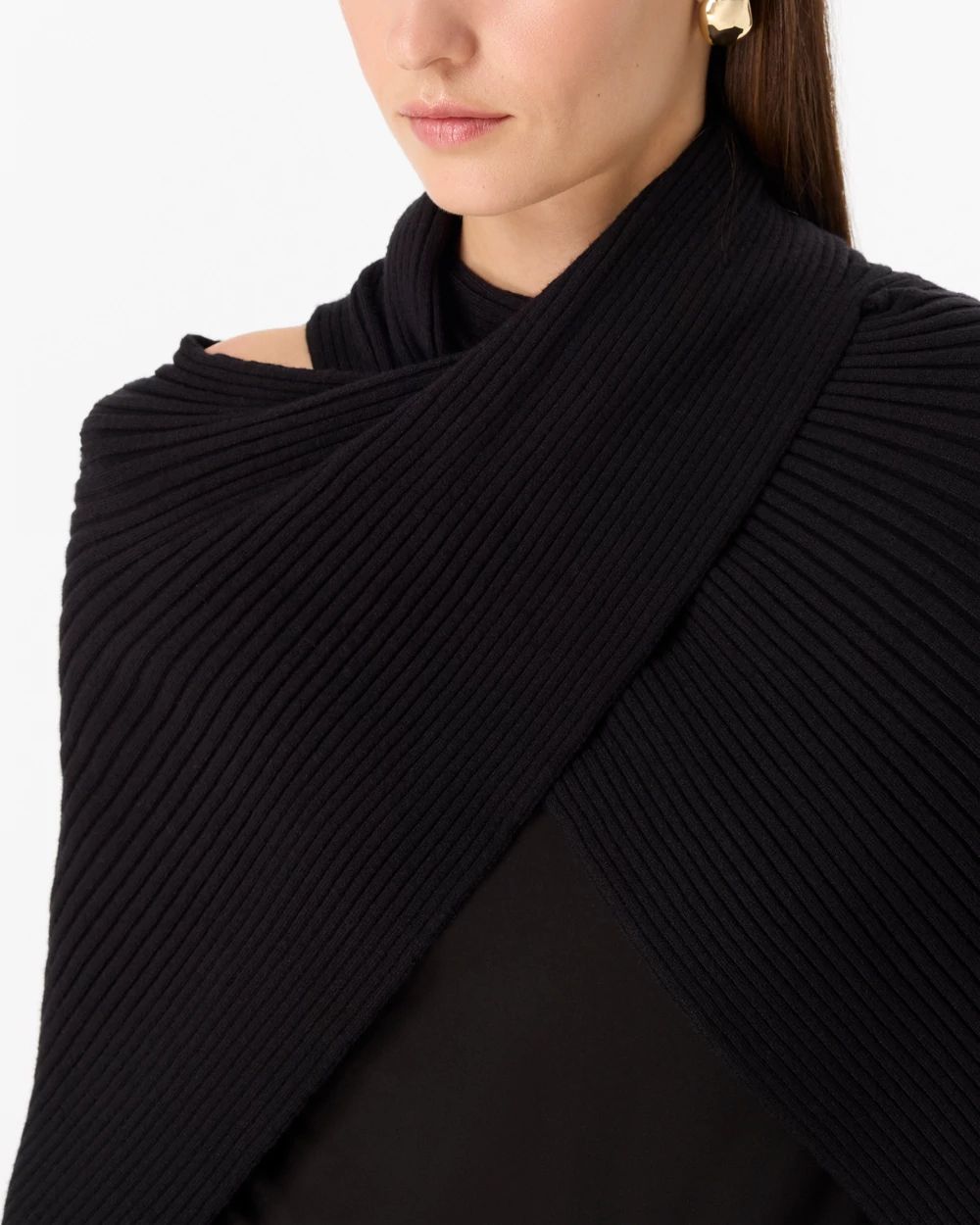 Ribbed Convertible Ruana click to view larger image.