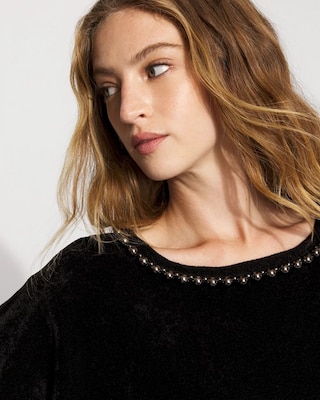Embellished Dolman Chenille Sweater click to view larger image.