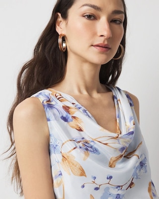 Cowl Neck Ruched Midi Dress click to view larger image.