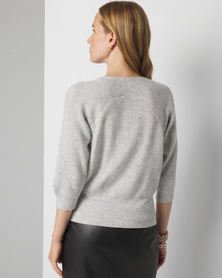 Ribbed Raglan Pullover Sweater click to view larger image.