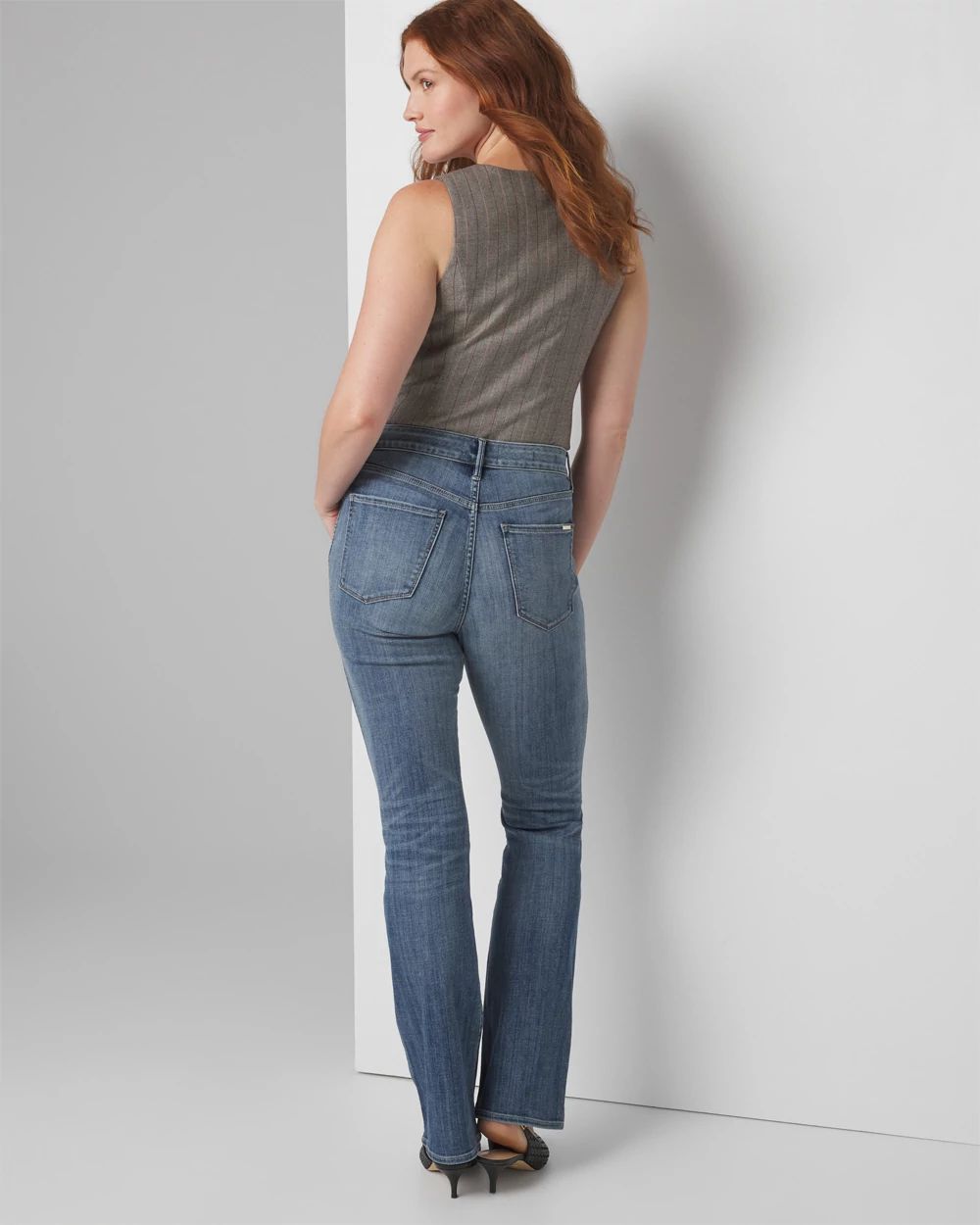 Curvy High-Rise Skinny Flare Jeans