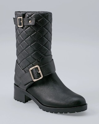 Quilted Mid-Calf Boots