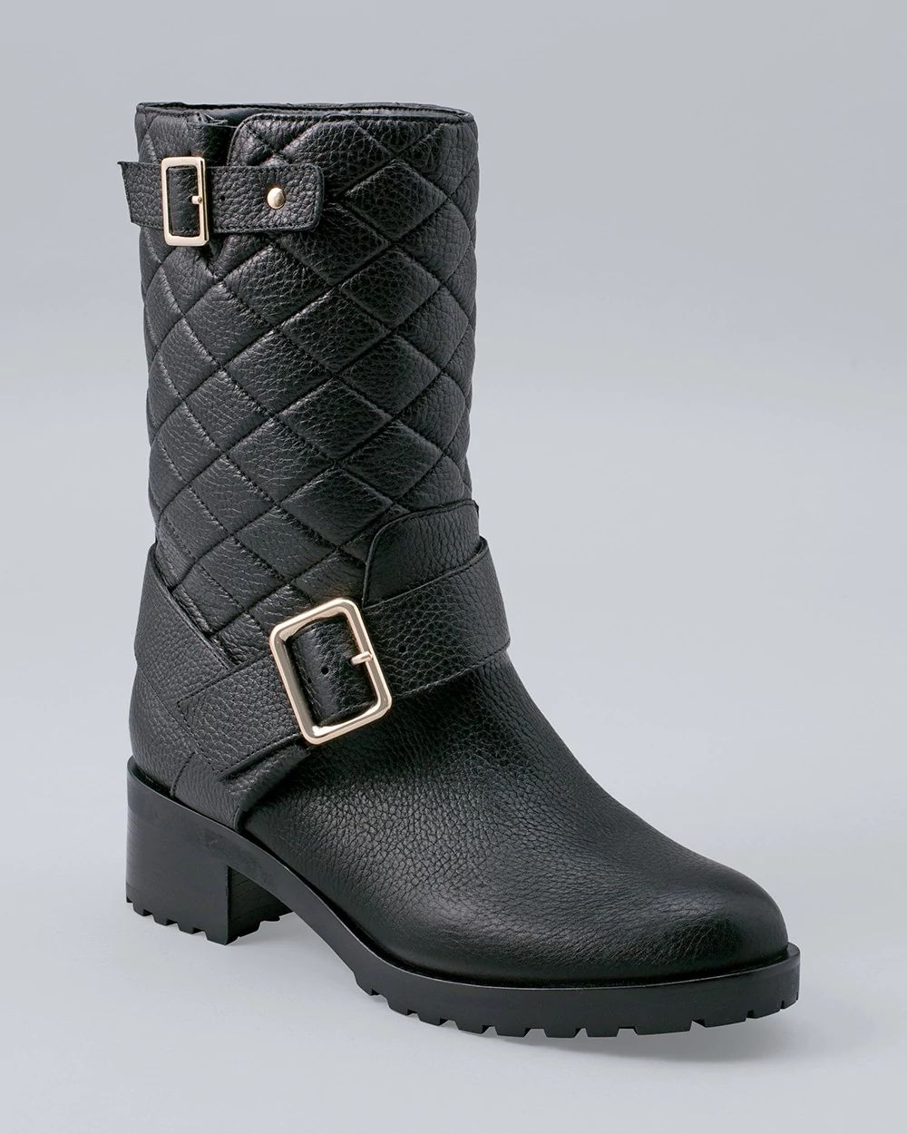 Quilted Mid-Calf Boots