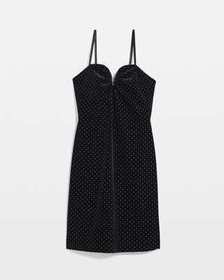 Strapless Studded Velvet Mini Dress click to view larger image.
