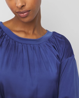 Knit Mix Satin Top click to view larger image.