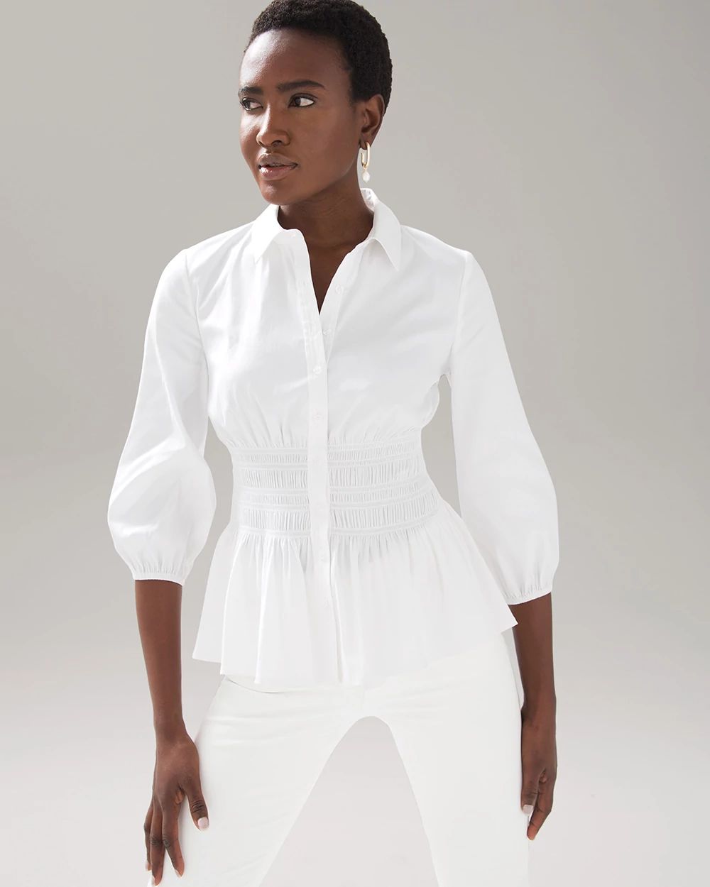Smock waist top