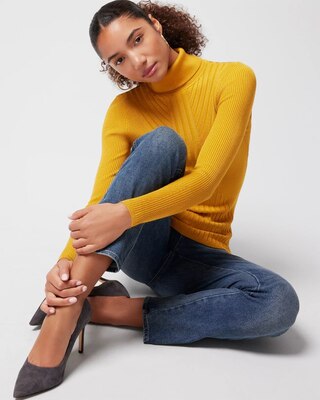 Long-Sleeve Ribbed Turtleneck