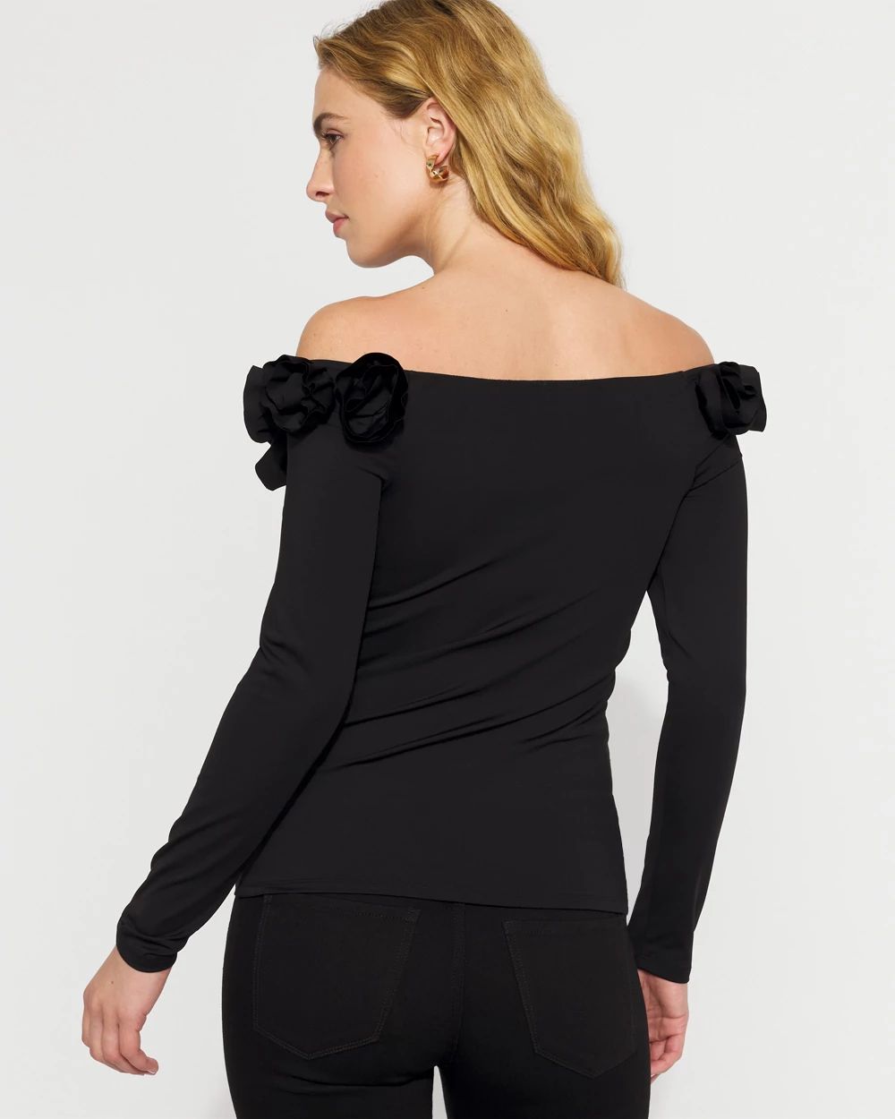 WHBM FORME™ Off-The-Shoulder Floral Top click to view larger image.