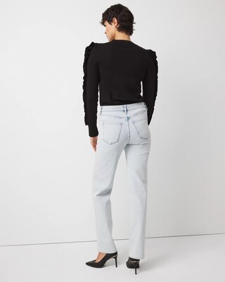 Rhinestone Pinstripe Extra High Rise Straight Jean click to view larger image.