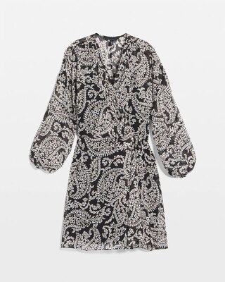 Petite Chiffon Surplice Mini Dress click to view larger image.