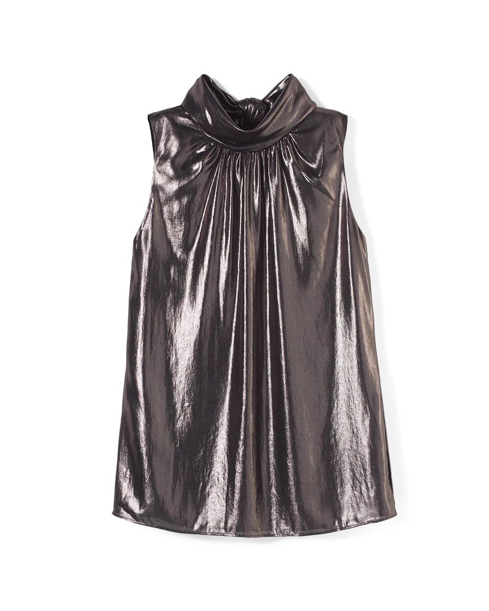 Sleeveless Tie-Back Shell
