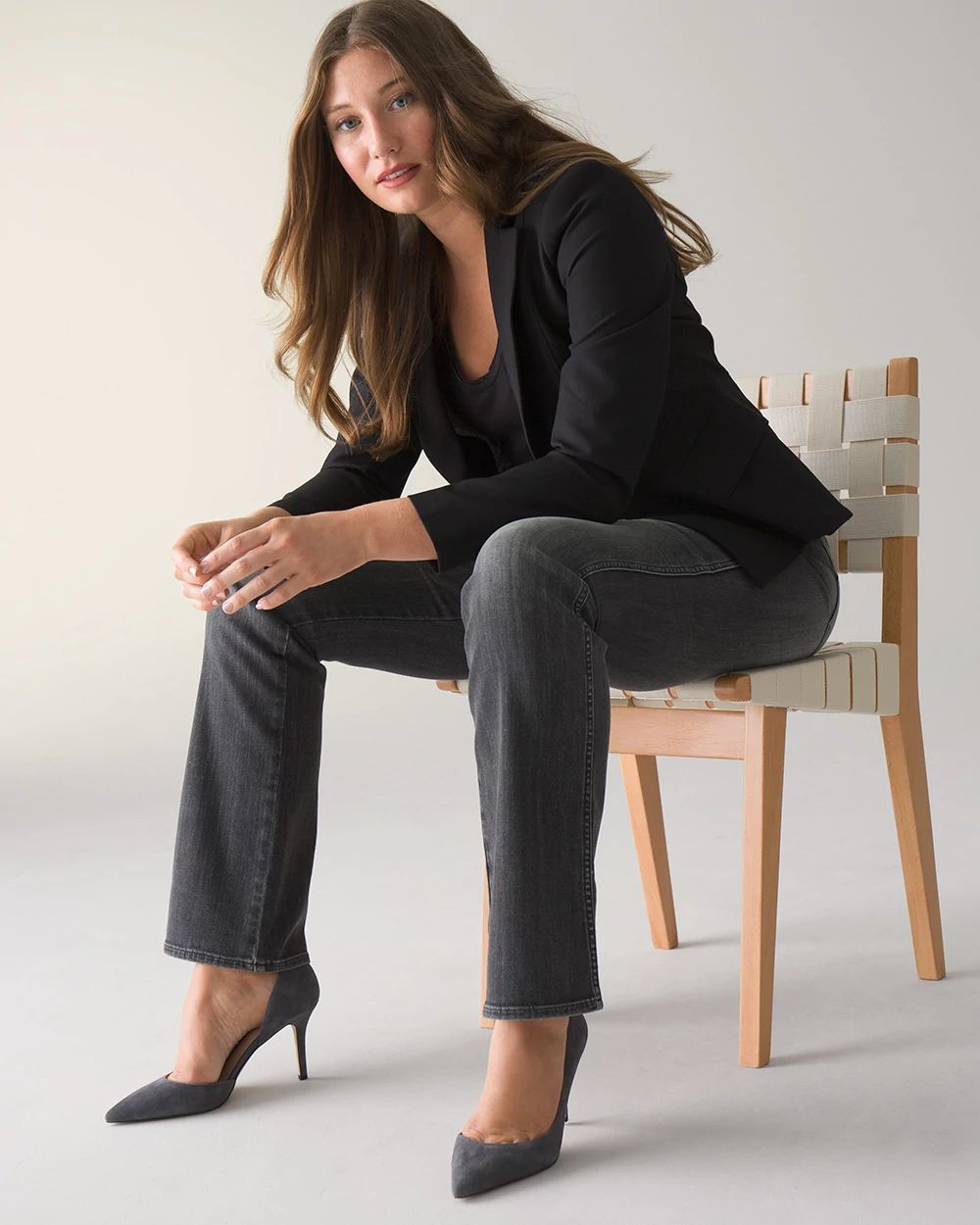 Curvy-Fit High-Rise Skinny Flare Jeans