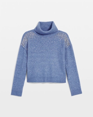 Embellished Turtleneck Sweater click to view larger image.