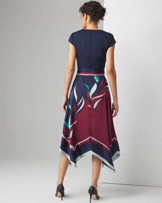 Handkerchief-Hem Midi Dress click to view larger image.