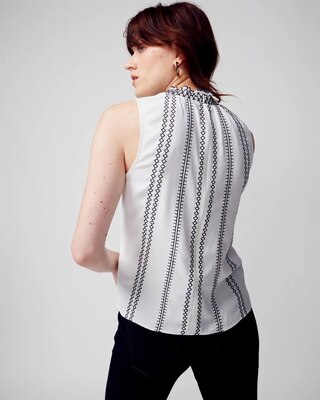 Sleeveless Contrast Stitch Top