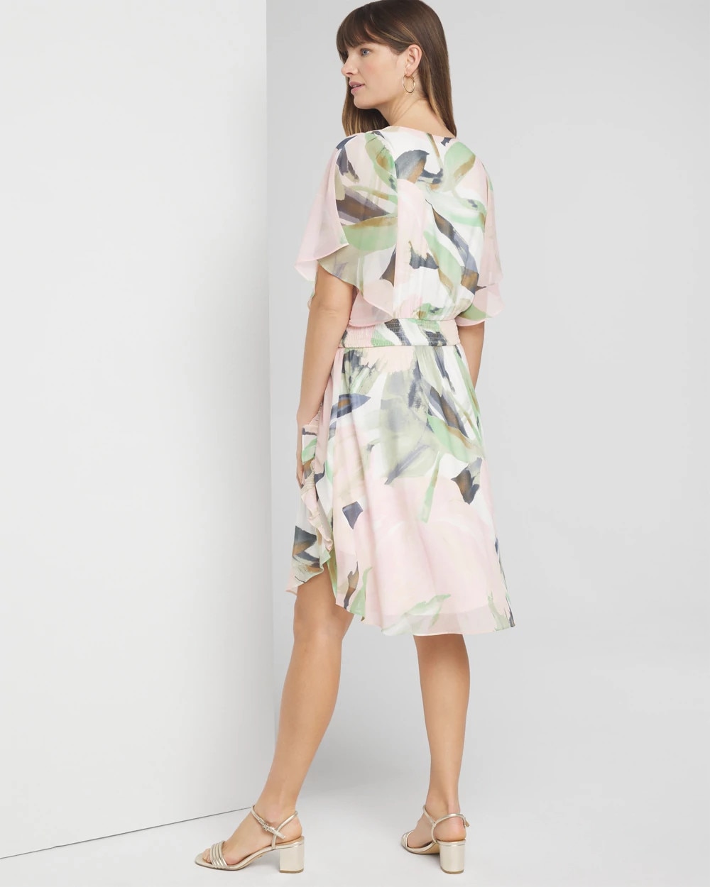 Short Sleeve Smocked Flutter Dress