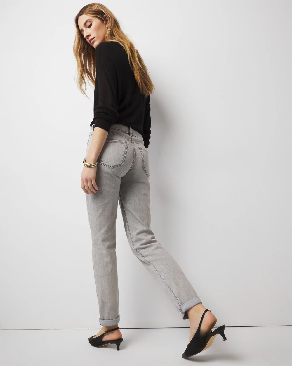 Petite Mid-Rise Girlfriend Jeans