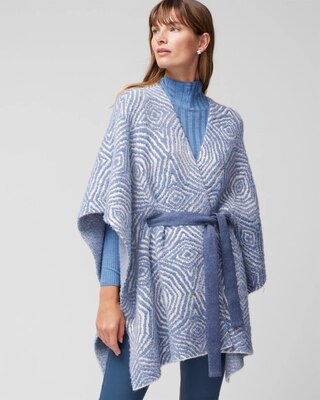 Jacquard Belted Ruana