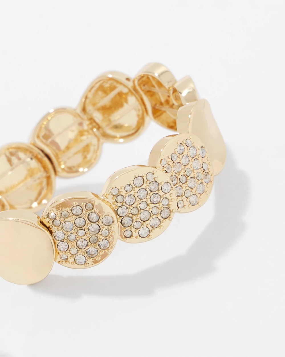 Pavé Discs Stretch Bracelet