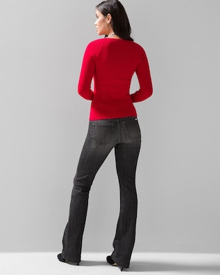 Ribbed Sweetheart Sweater