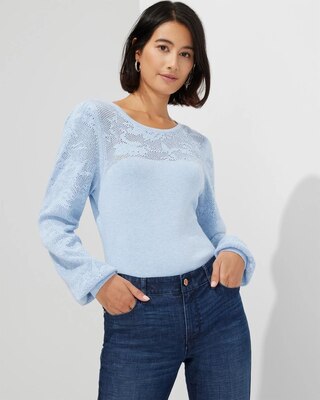 Outlet WHBM Pointelle Pullover Sweater