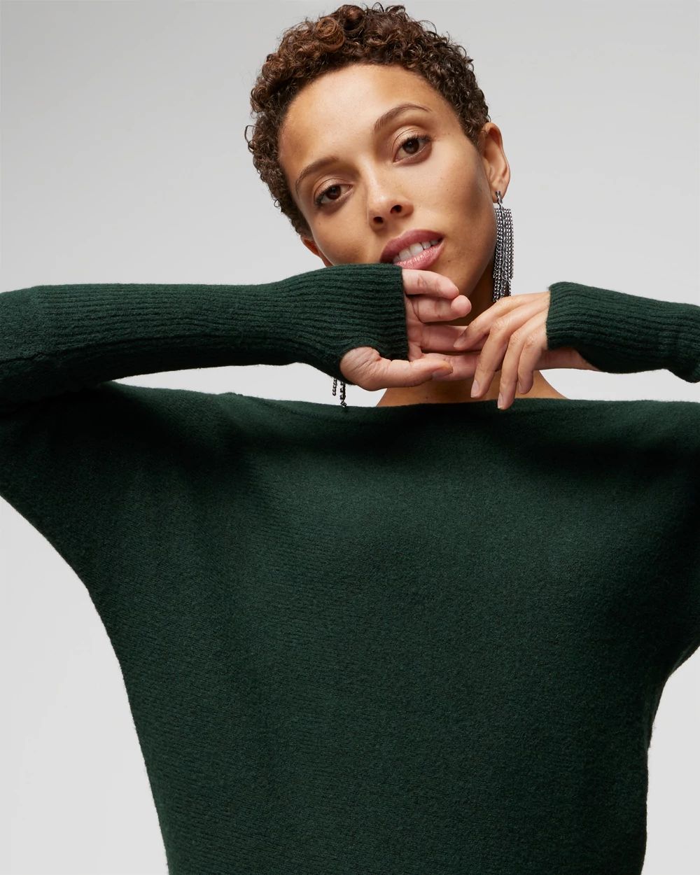 Asymmetrical Shoulder Pullover Sweater
