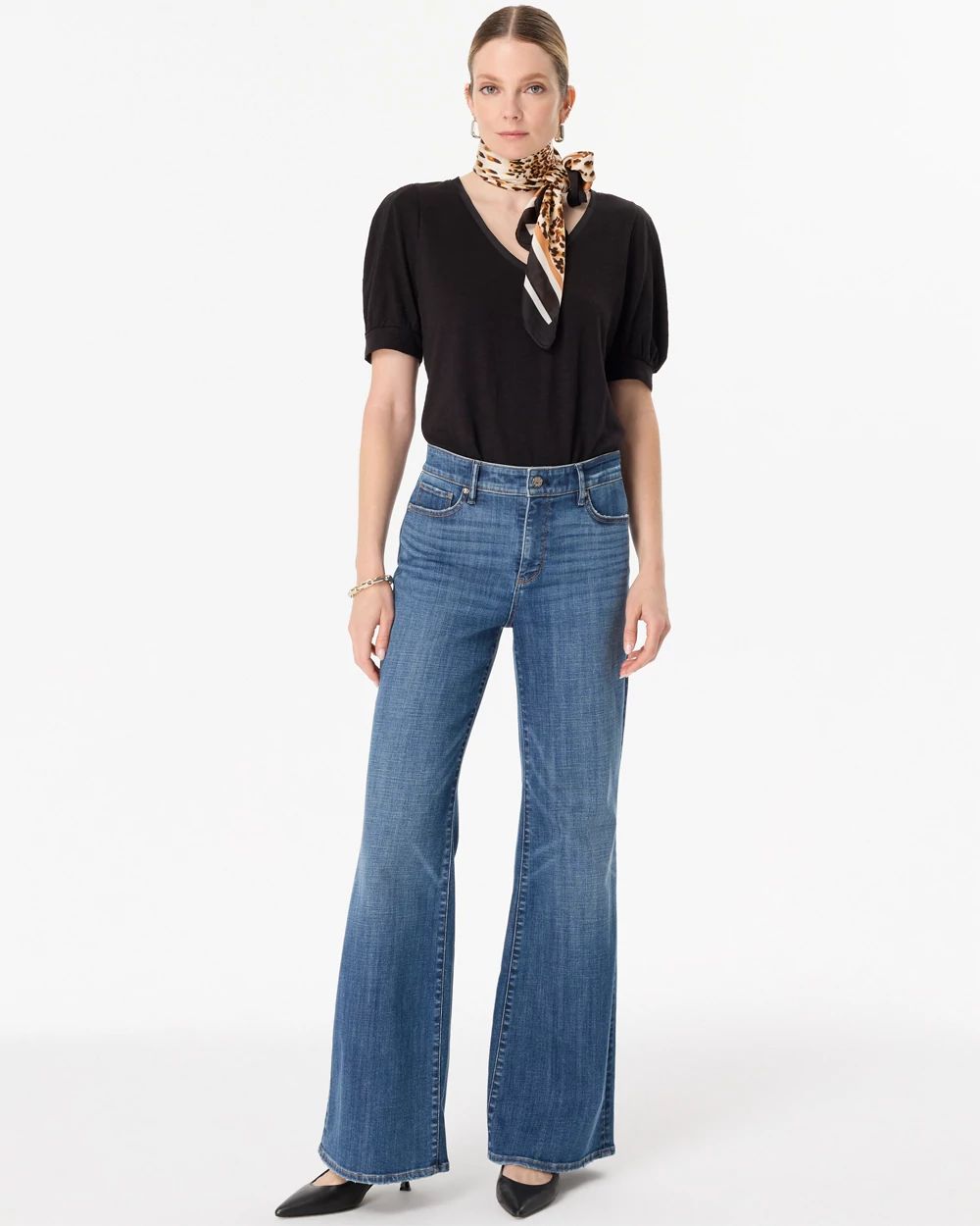 Petite High-Rise Wide Leg Jeans