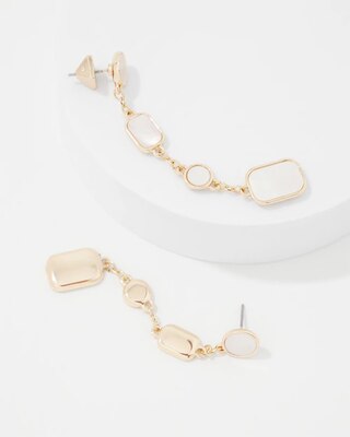 Mother of Pearl Linear Drop Earrings click to view larger image.