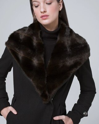 Faux Fur-Collar Coat
