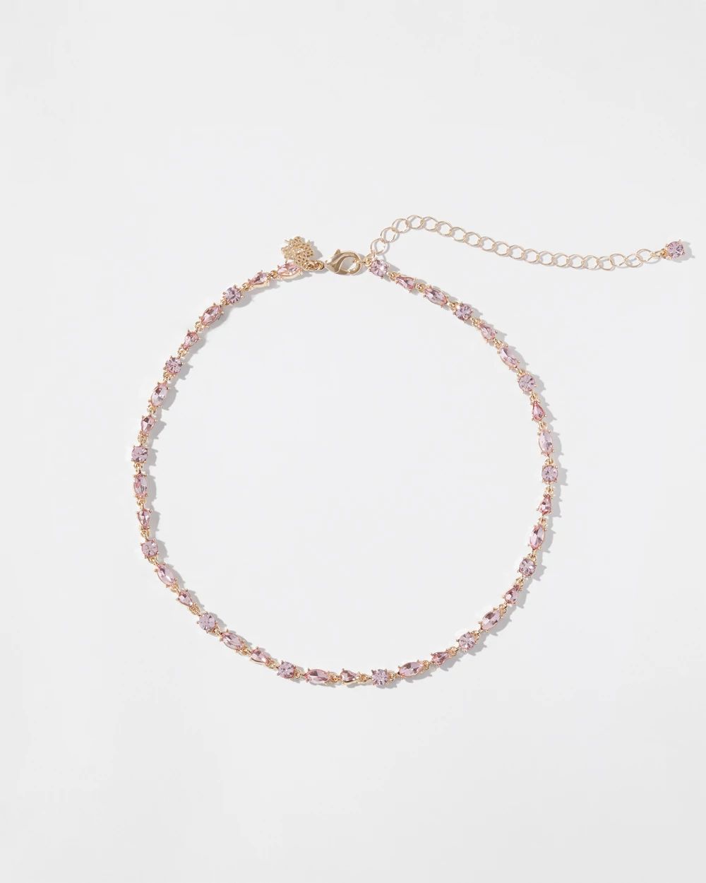 Gold Multi Rose Tennis Necklace