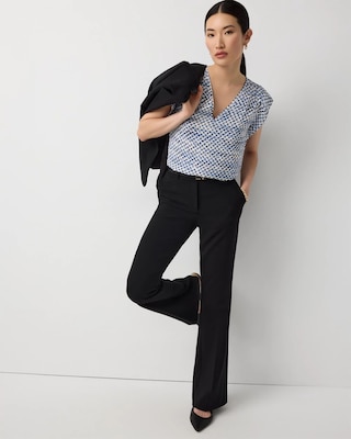 Ruched Shoulder Crepe Shell click to view larger image.