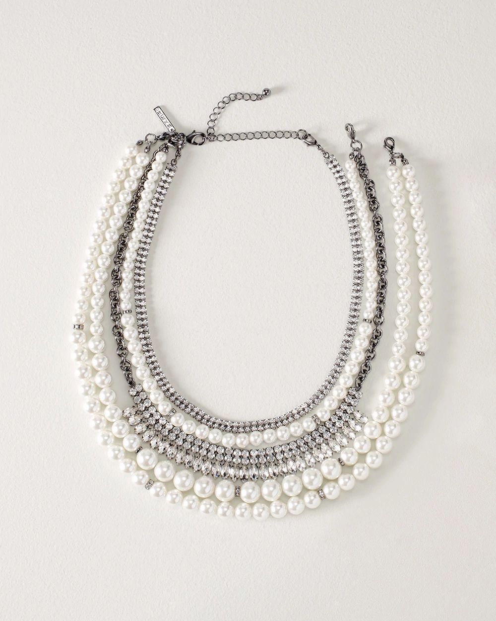 Pearl Convertible Multi-Strand Necklace click to view larger image.