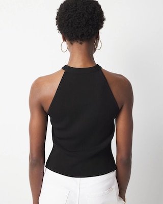 Ring Halter Sweater Top click to view larger image.