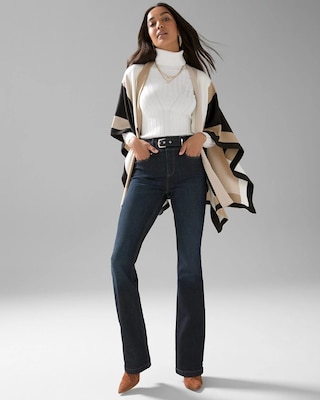 Extra High-Rise Sculpt Belted Skinny Flare Jeans click to view larger image.