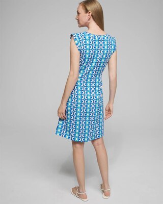 Outlet WHBM Rolled Sleeve Smocked Dress
