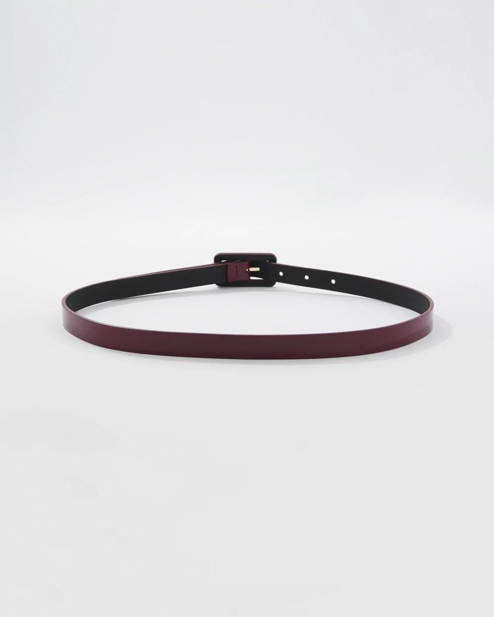 Faux Leather Skinny Belt