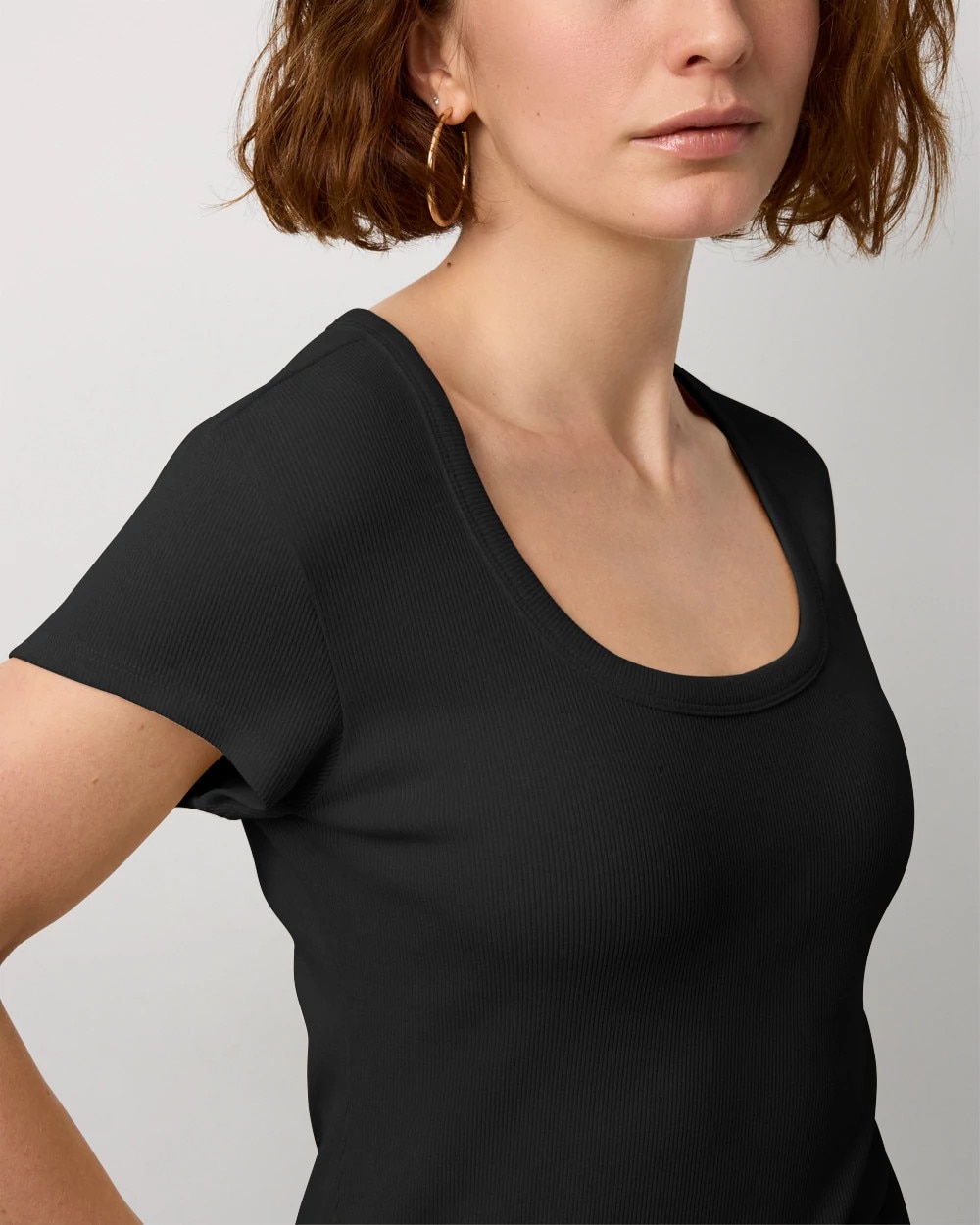 WHBM FORME™ Ribbed Scoop Neck Tee