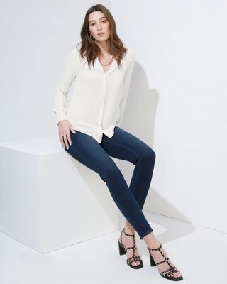 Outlet WHBM Soft Button-Down Shirt