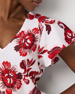 Flutter Sleeve Crepe Shell click to view larger image.