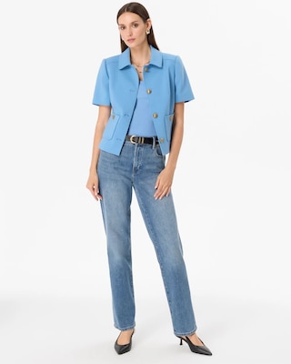 Luxe Stretch Short Sleeve Jacket click to view larger image.
