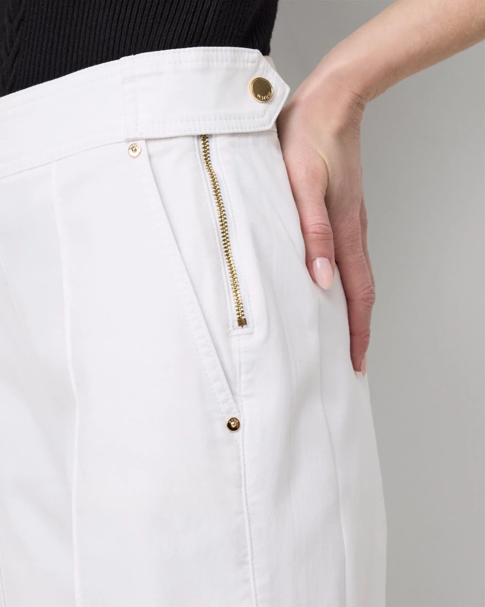 Petite Pret High Rise Wide Leg Crop