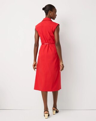 Belted Midi Shirt Dress click to view larger image.