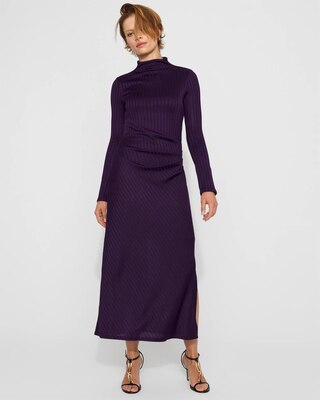Petite Ribbed Long Sleeve Maxi Dress click to view larger image.