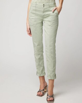 Mid-Rise Pret-A-Pedi Straight Crop Pants click to view larger image.
