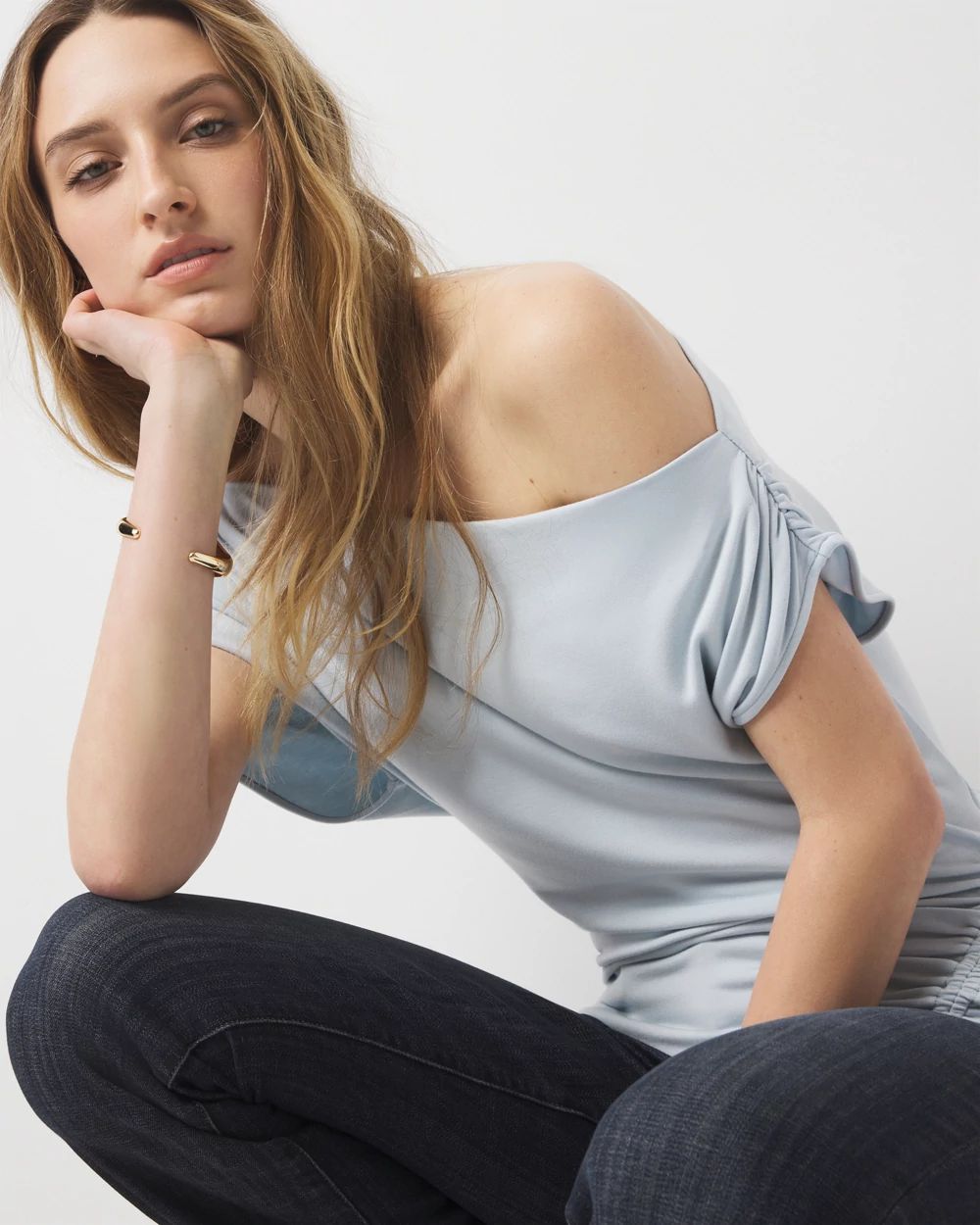Asymmetric Ruched Top