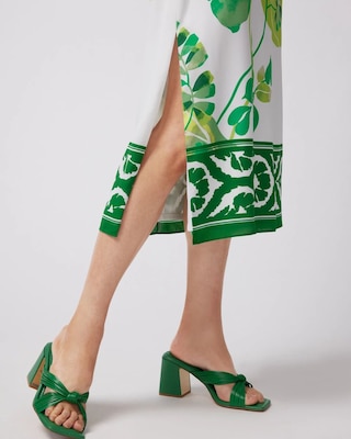 Tie-Neck Halter Midi Dress