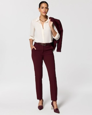 Luxe Stretch High-Rise Elle Slim Ankle Pant