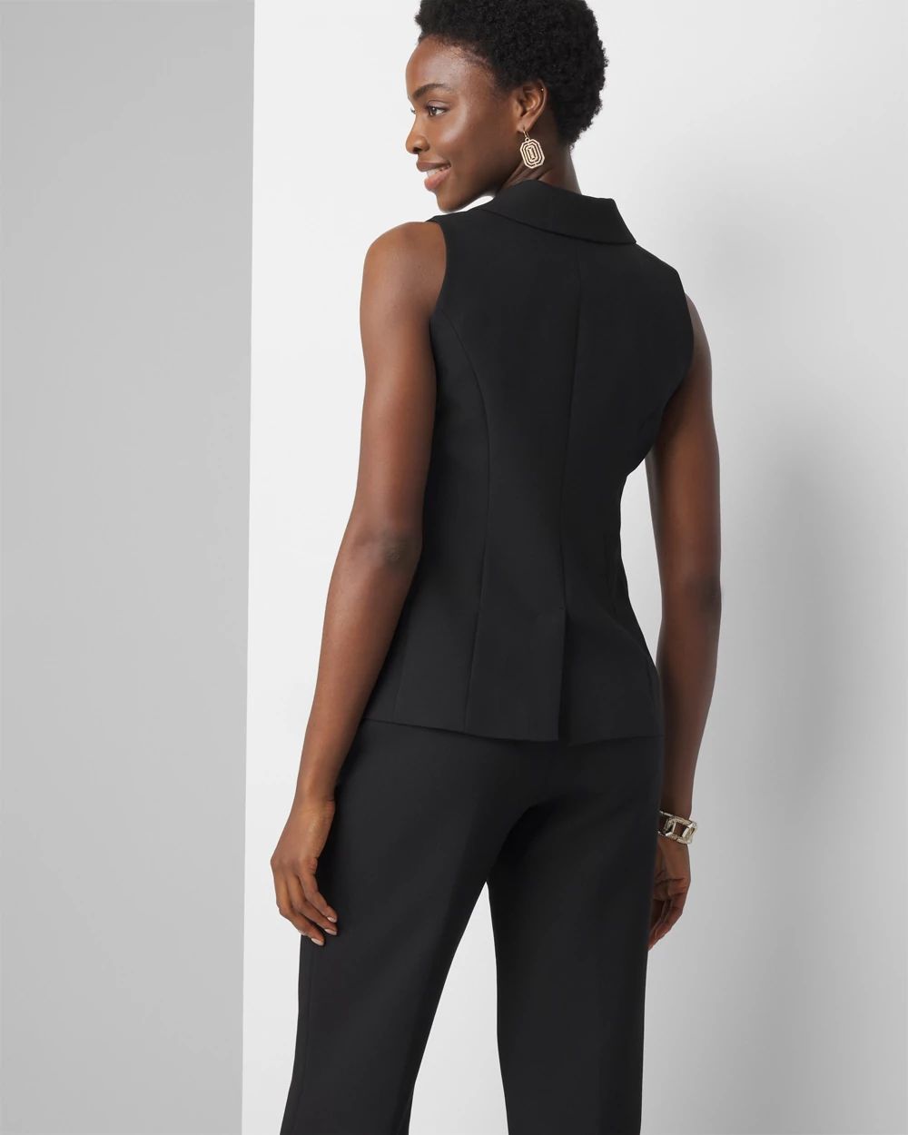 Petite Double-Breasted Tuxedo Vest