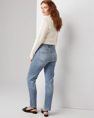 High-Rise Everyday Soft Denim™ Embellished Straight Jean click to view larger image.